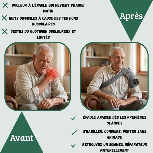 Enoxa™ Triple Action — Masseur d'épaule chauffant