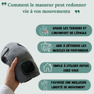 Enoxa™ Triple Action — Masseur d'épaule chauffant