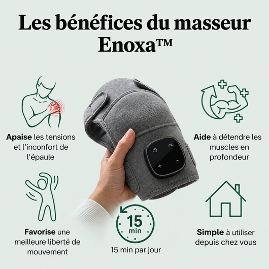 Enoxa™ Triple Action — Masseur d'épaule chauffant