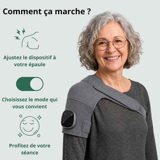 Enoxa™ Triple Action — Masseur d'épaule chauffant